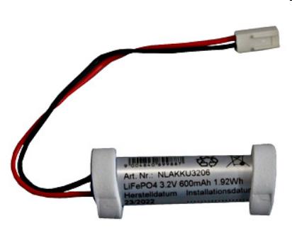 Noodverlichting Pack LiFeP04 3,6V 600mAh