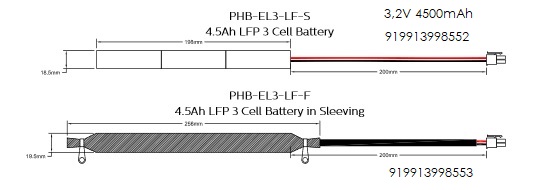 9290016530 [3h] Batterijstick LiFeP04 3,2V 4000mAh