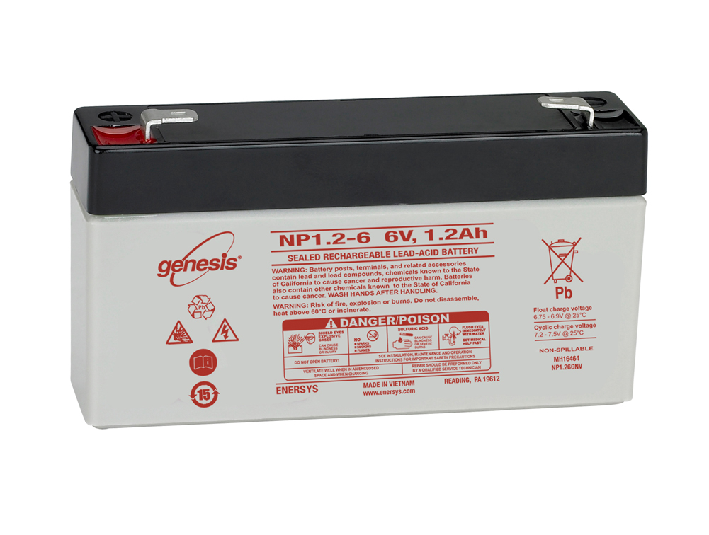 Loodaccu EnerSys Genesis NP1.2-6 6V 1,2Ah AGM