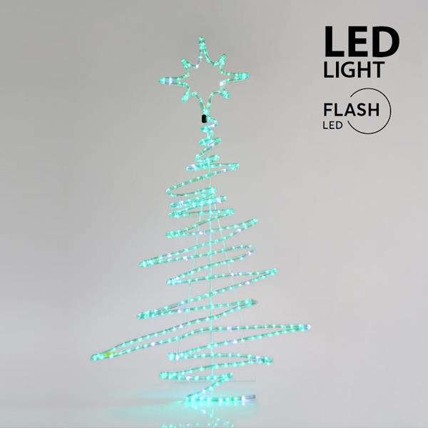 MAGIC KERSTBOOM LED lights 9mtr IP44 120x70cm Wit Blinkend