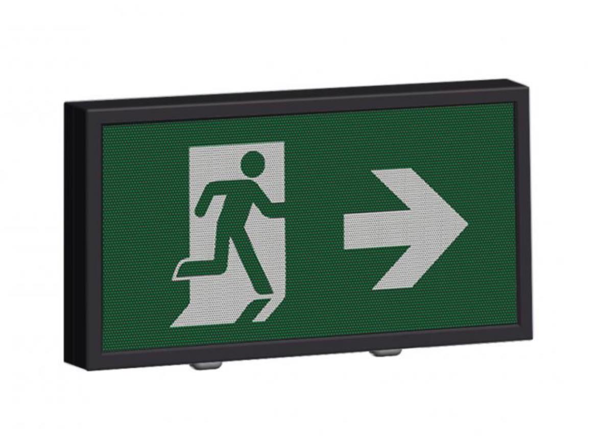 Dynamische Noodverlichting DN-1002/C 18W AT zwart met potentiaal contact sturing