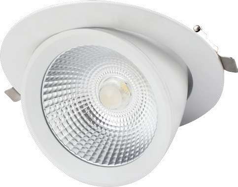 Cardanische Downlighter SLG51 D157 4000K 20W  voorzien van Noodverlichting + Autotest